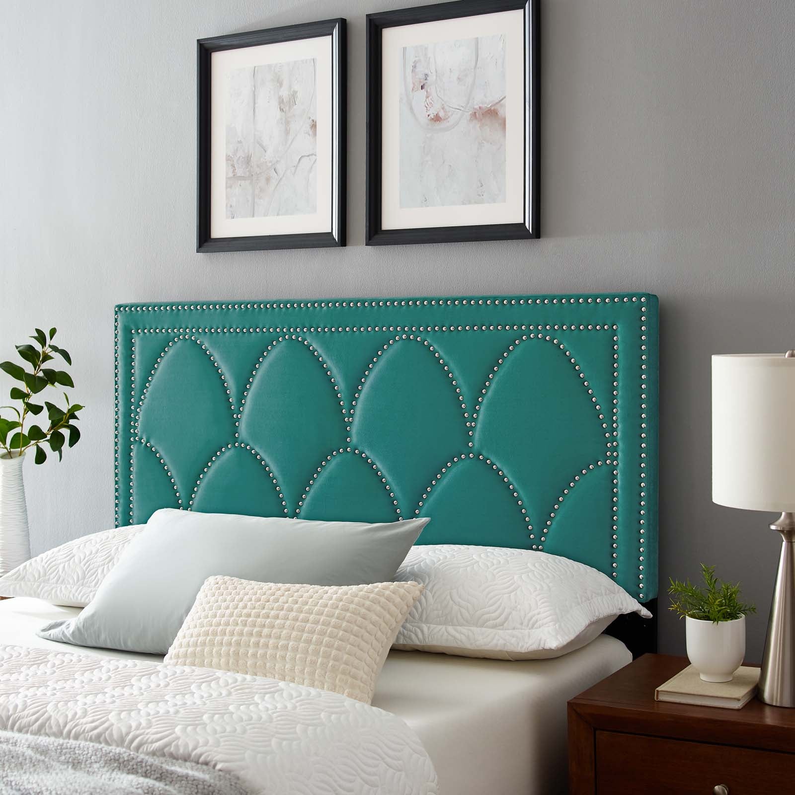 Greta Performance Velvet Headboard By HouseBean