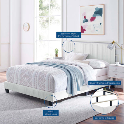 Celine Channel Tufted Performance Velvet Bed by Modway