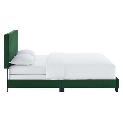 Celine Channel Tufted Performance Velvet Bed by Modway