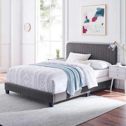 Celine Channel Tufted Performance Velvet Bed by Modway