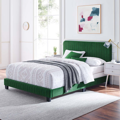 Celine Channel Tufted Performance Velvet Bed by Modway