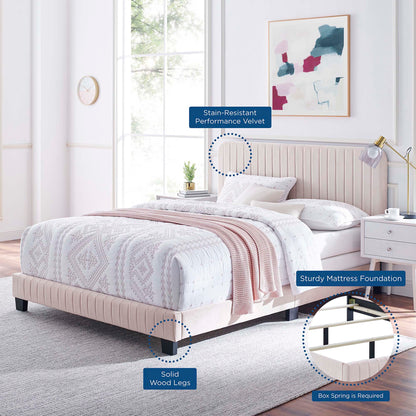 Celine Channel Tufted Performance Velvet Bed by Modway