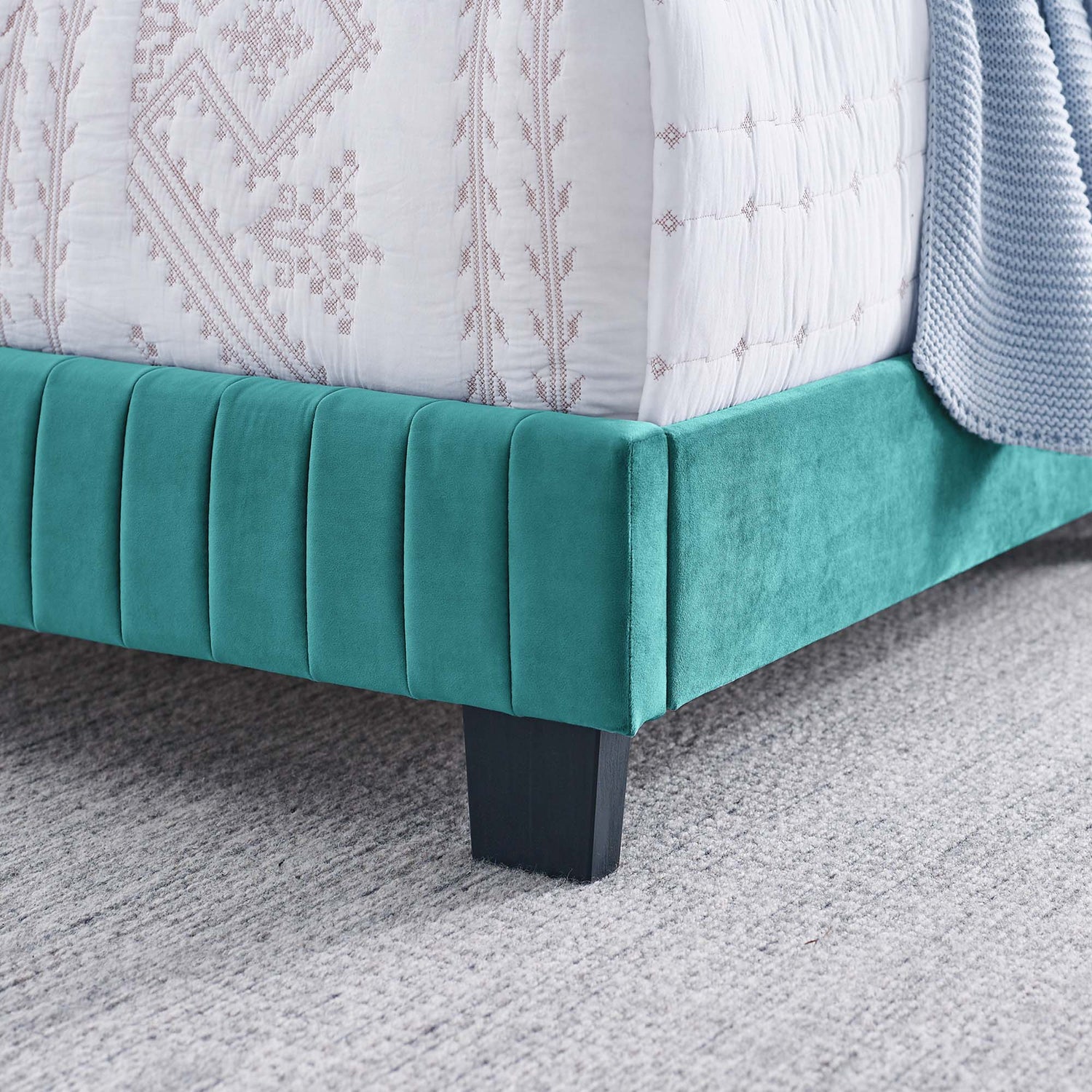 Celine Channel Tufted Performance Velvet Bed by Modway
