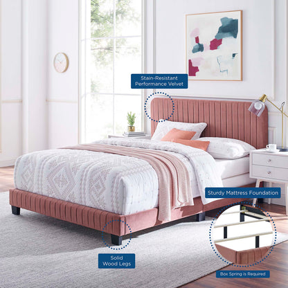Celine Channel Tufted Performance Velvet Bed by Modway