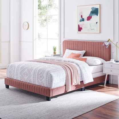 Celine Channel Tufted Performance Velvet Bed by Modway