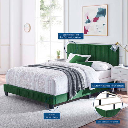 Celine Channel Tufted Performance Velvet Bed by Modway