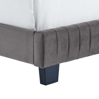 Celine Channel Tufted Performance Velvet Bed by Modway