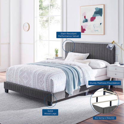 Celine Channel Tufted Performance Velvet Bed by Modway