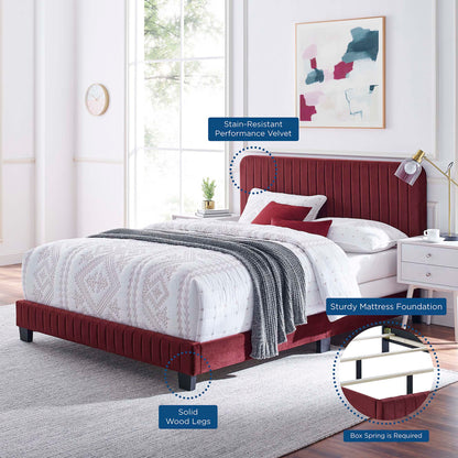 Celine Channel Tufted Performance Velvet Bed by Modway