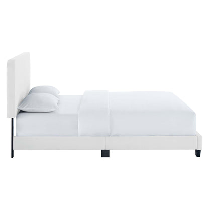 Celine  Channel Tufted Performance Velvet  Platform Bed