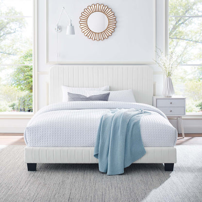Celine  Channel Tufted Performance Velvet  Platform Bed