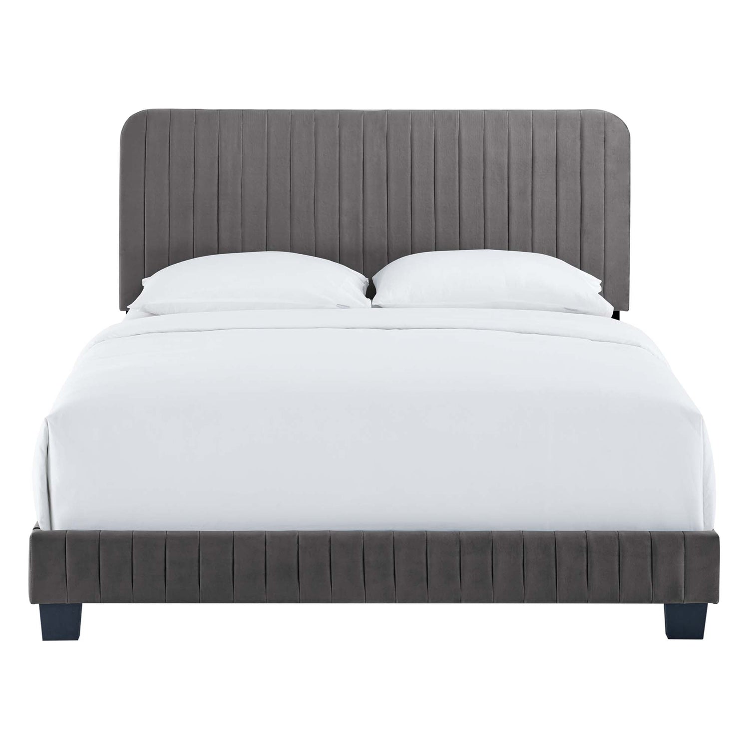 Celine  Channel Tufted Performance Velvet  Platform Bed