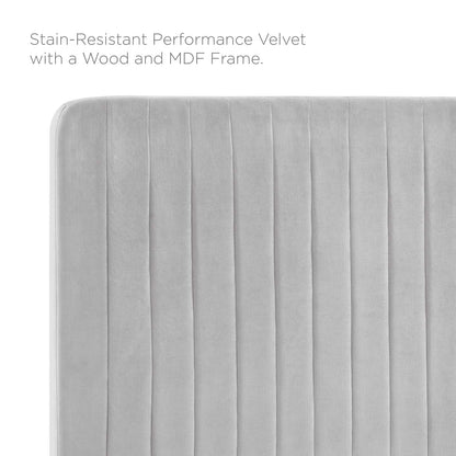 Milenna Channel Tufted Performance Velvet Headboard By HouseBean