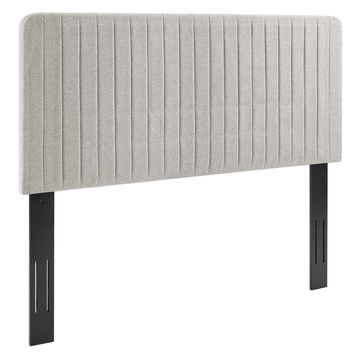 Milenna Channel Tufted Upholstered Fabric Headboard By HouseBean