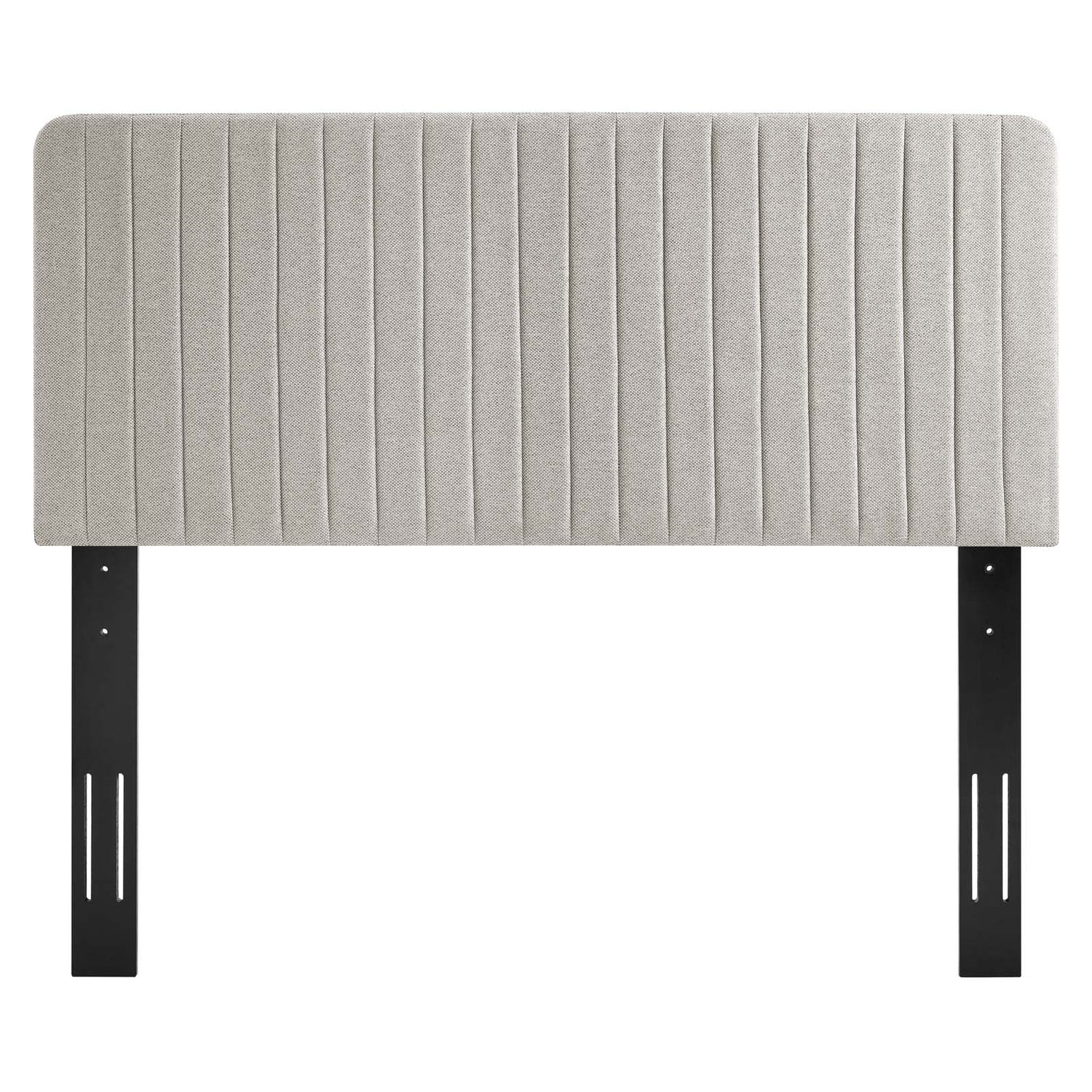 Milenna Channel Tufted Upholstered Fabric Headboard By HouseBean