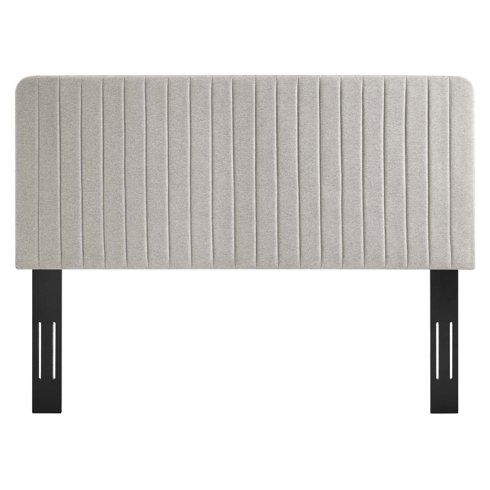 Milenna Channel Tufted Upholstered Fabric Headboard By HouseBean