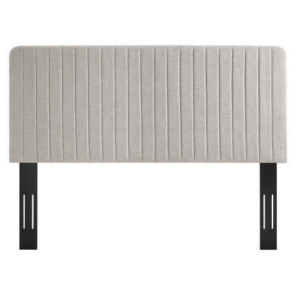 Milenna Channel Tufted Upholstered Fabric Headboard By HouseBean