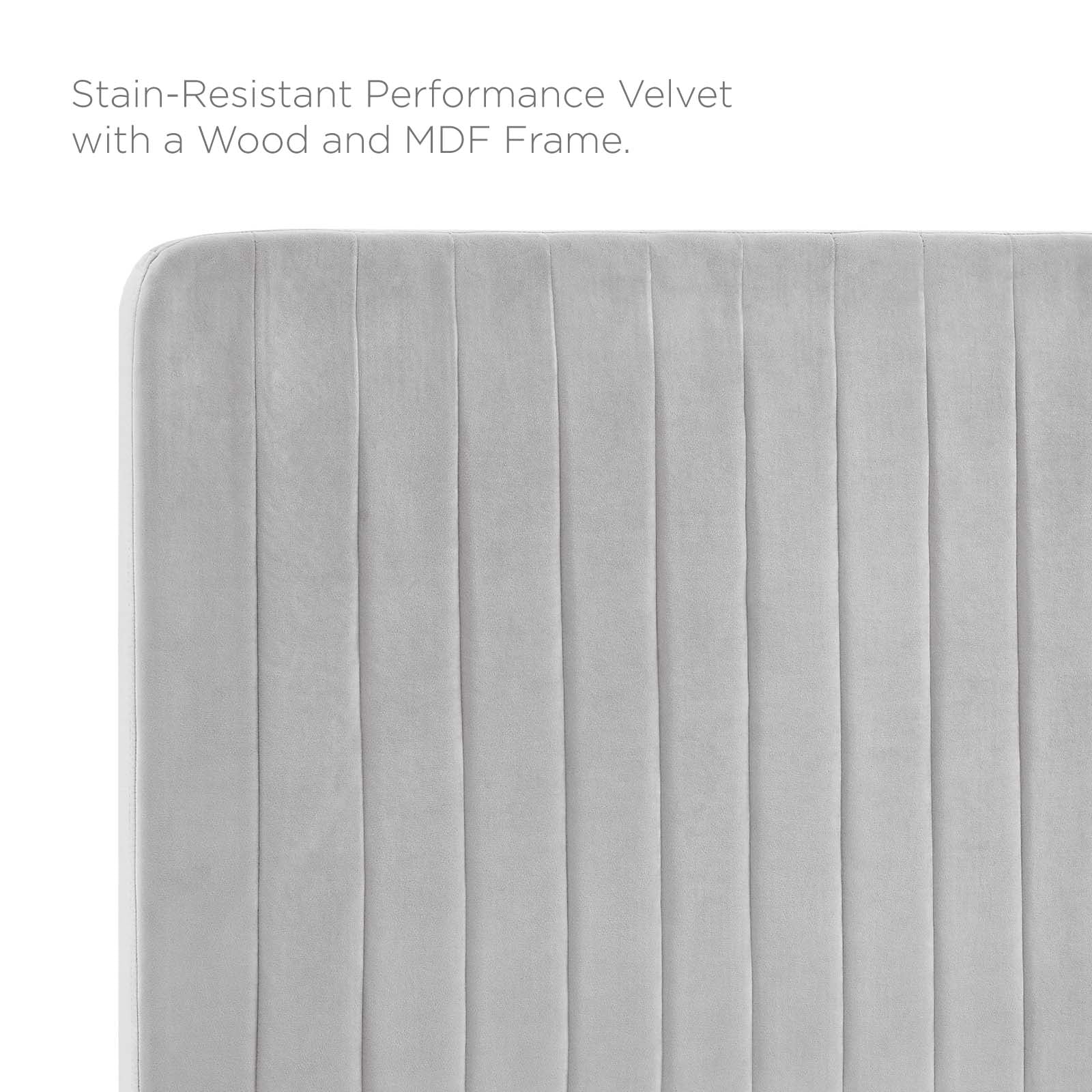 Milenna Channel Tufted Performance Velvet Headboard By HouseBean