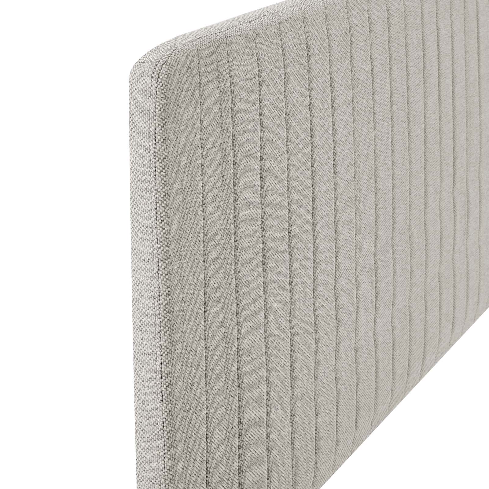 Milenna Channel Tufted Upholstered Fabric Headboard By HouseBean