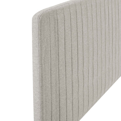 Milenna Channel Tufted Upholstered Fabric Headboard by Modway