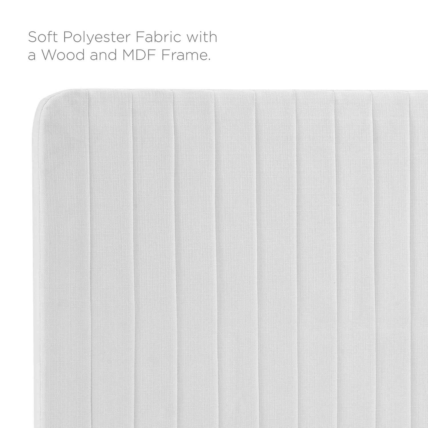 Milenna Channel Tufted Upholstered Fabric Headboard by Modway