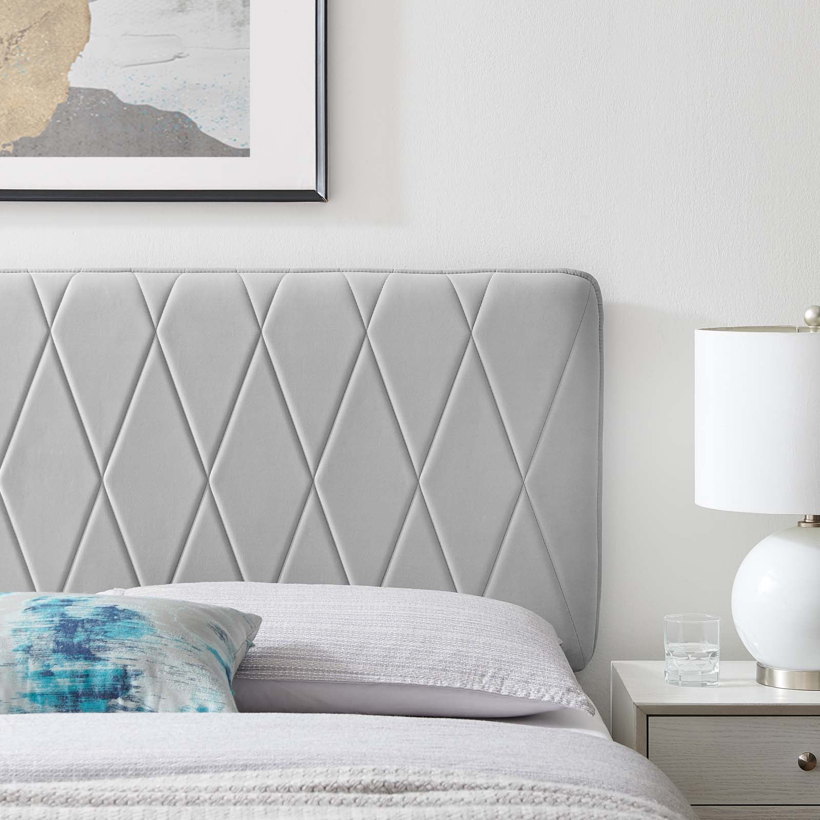 Leila Performance Velvet Headboard By HouseBean