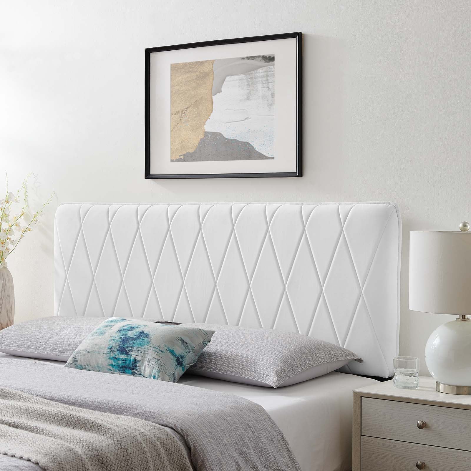 Leila Performance Velvet Headboard By HouseBean