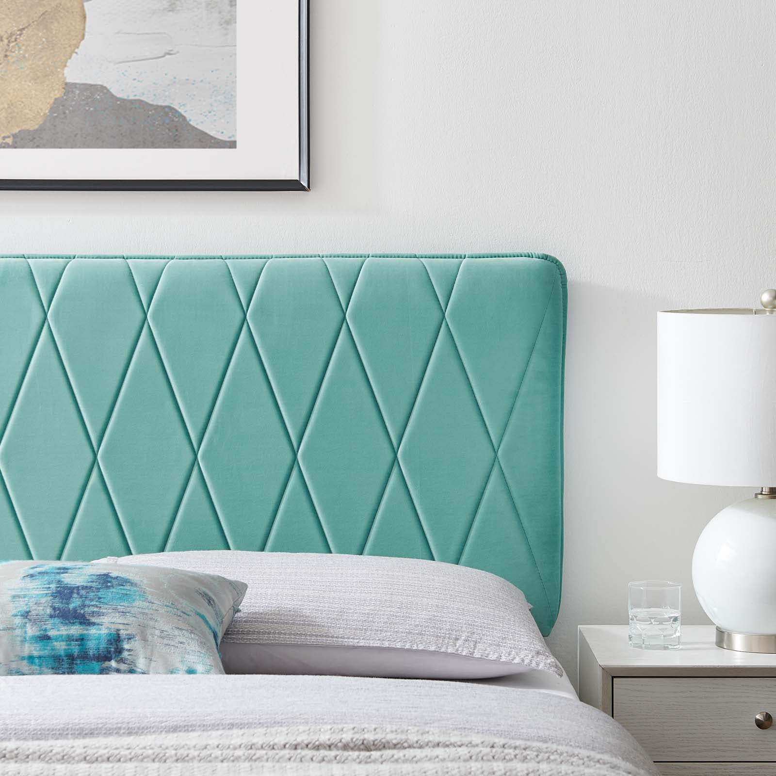 Leila Performance Velvet Headboard By HouseBean