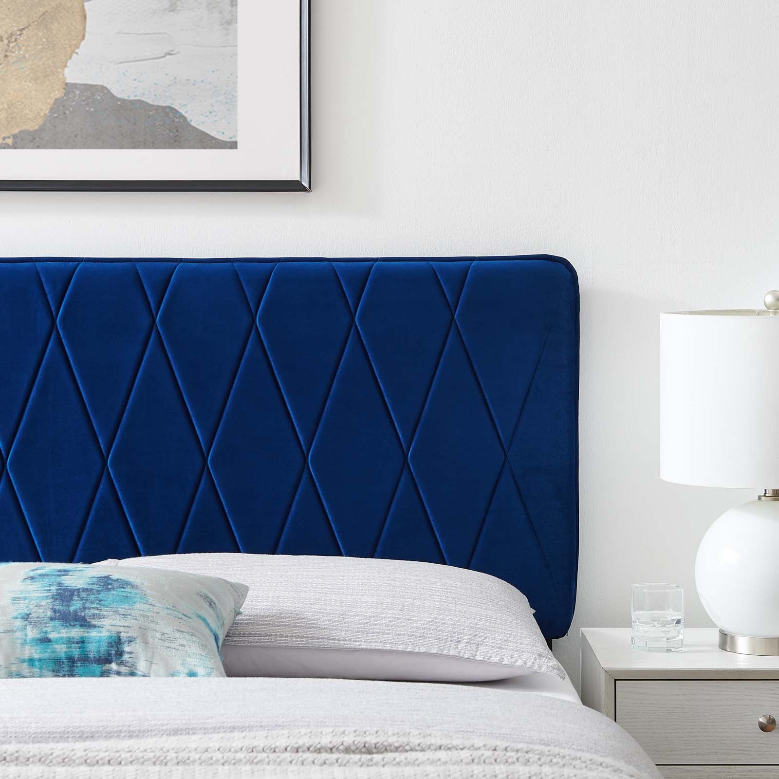 Leila Performance Velvet Headboard By HouseBean