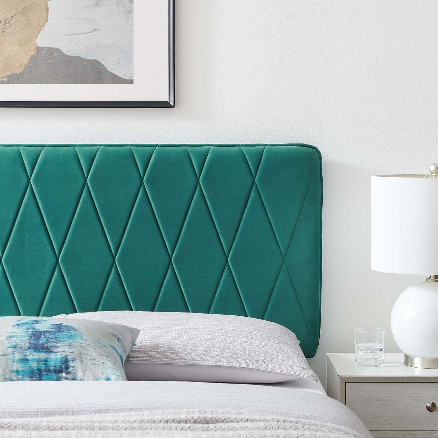 Leila Performance Velvet Headboard By HouseBean