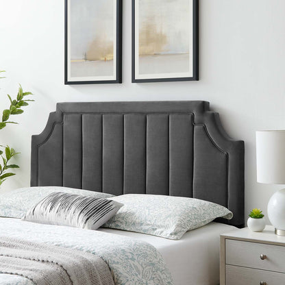 Alyona Channel Tufted Performance Velvet Headboard By HouseBean