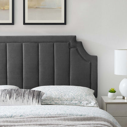 Alyona Channel Tufted Performance Velvet Headboard By HouseBean