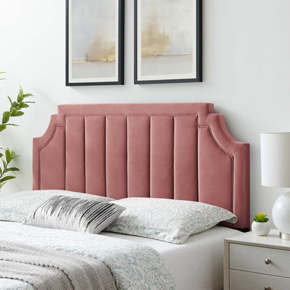 Alyona Channel Tufted Performance Velvet Headboard By HouseBean