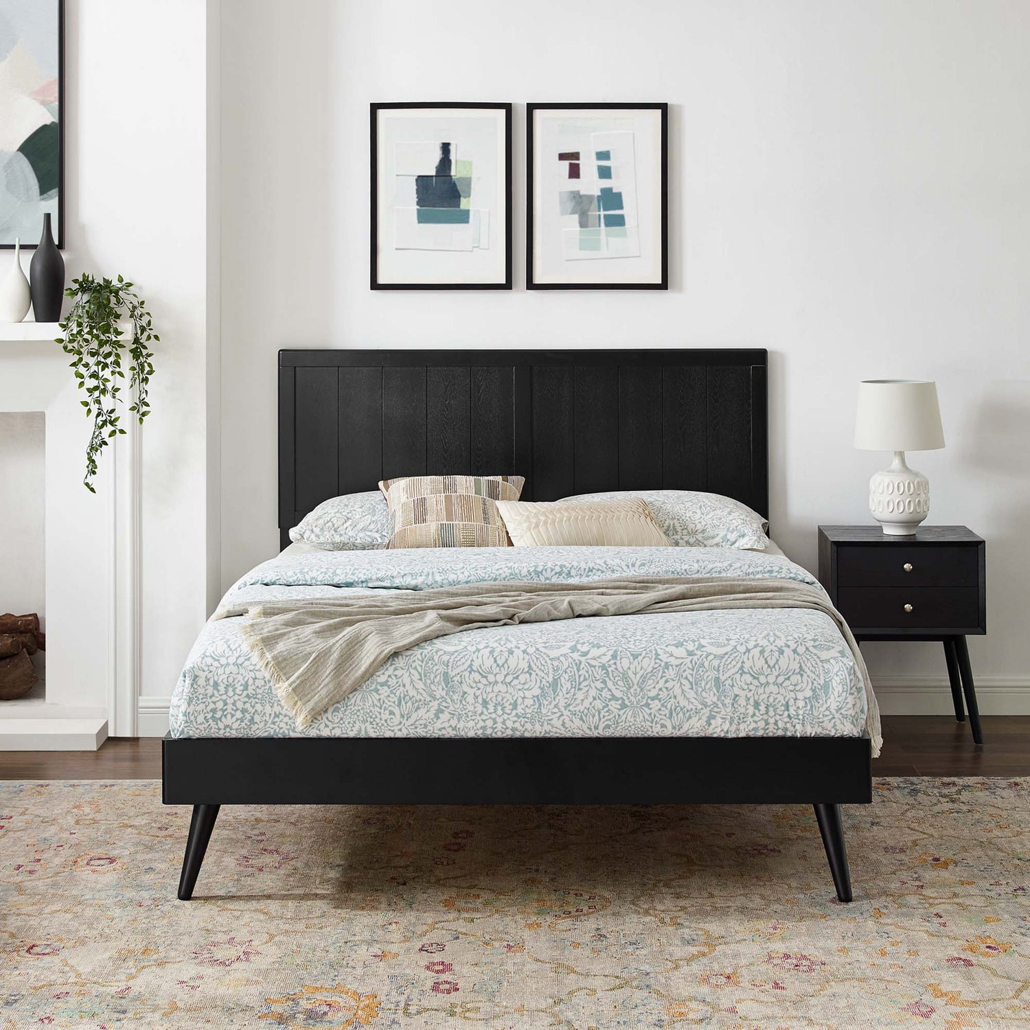 Alana Wood Platform Bed With Splayed Legs by Modway