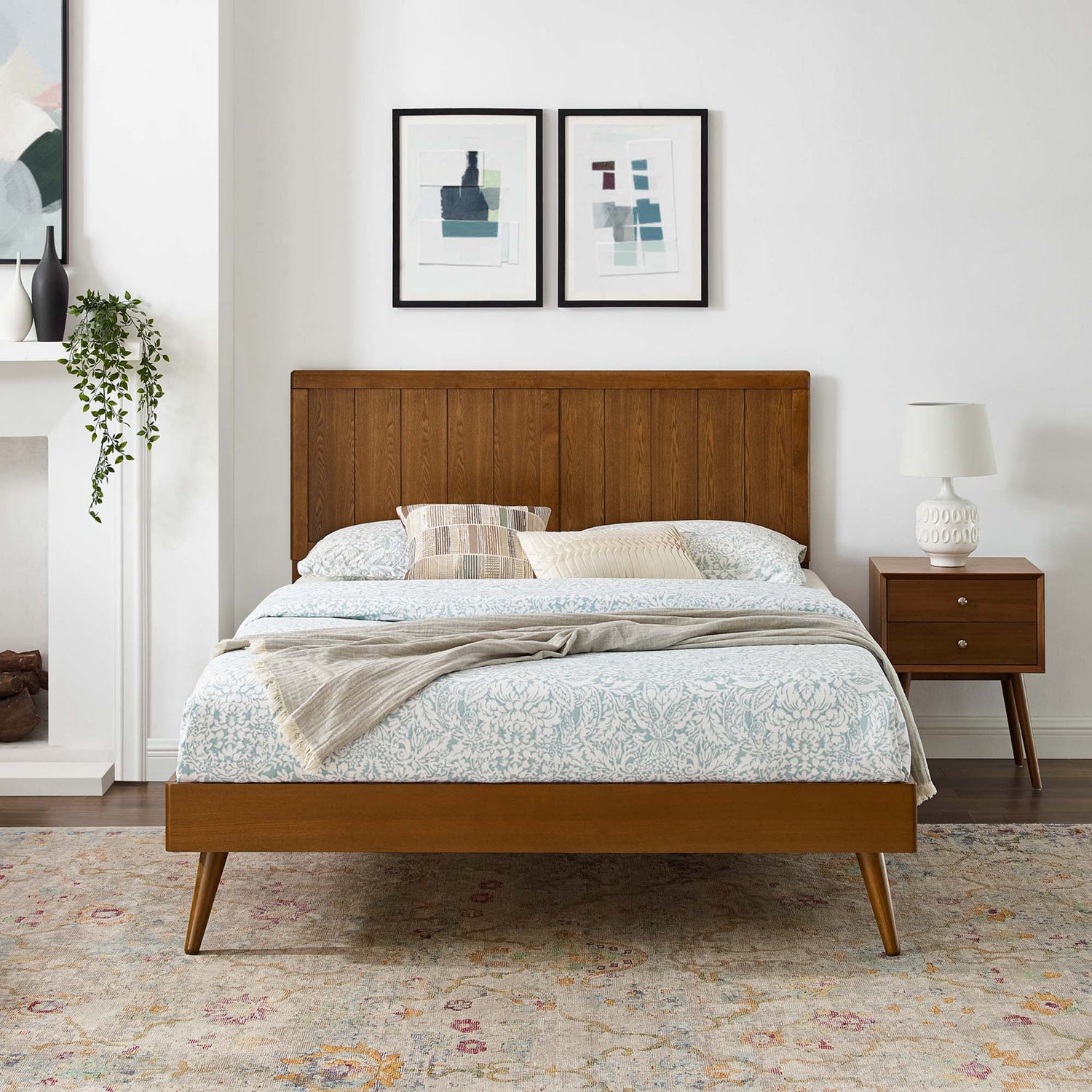 Alana Wood Platform Bed With Splayed Legs by Modway