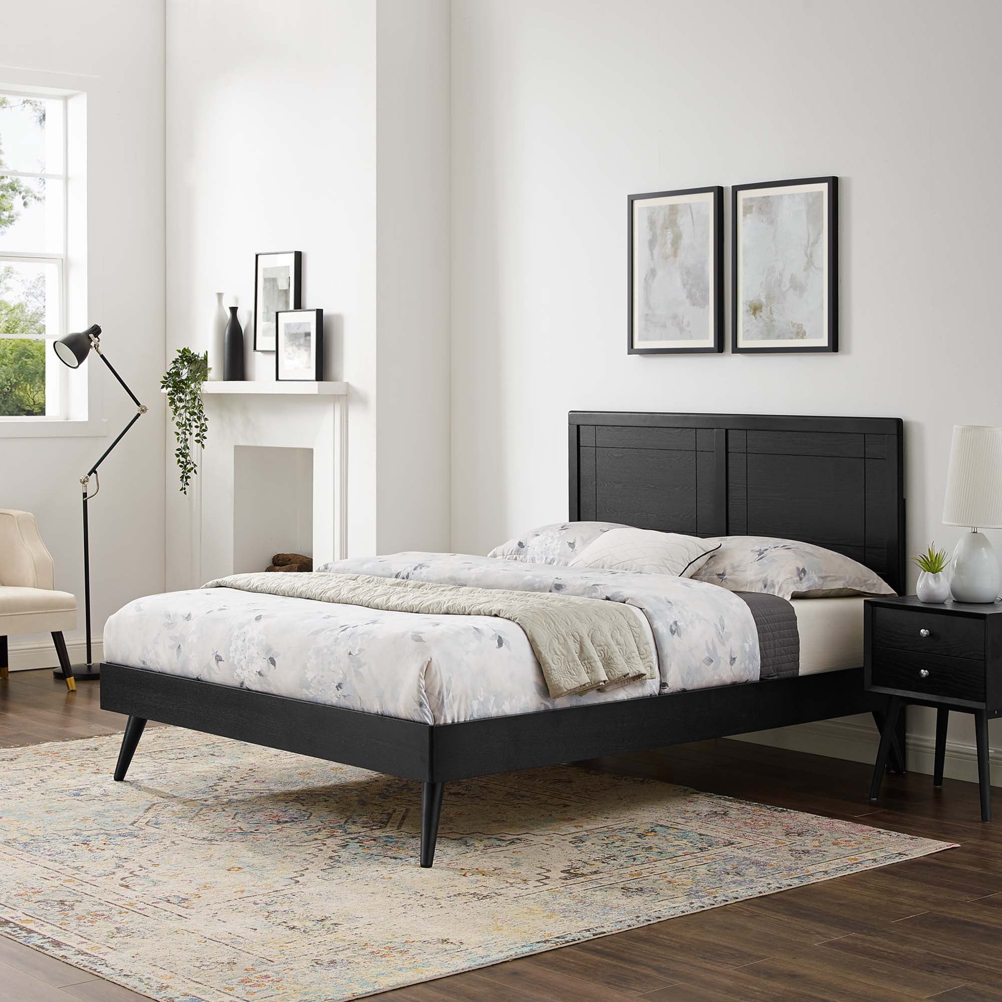 Marlee Wood Platform Bed With Splayed Legs by Modway