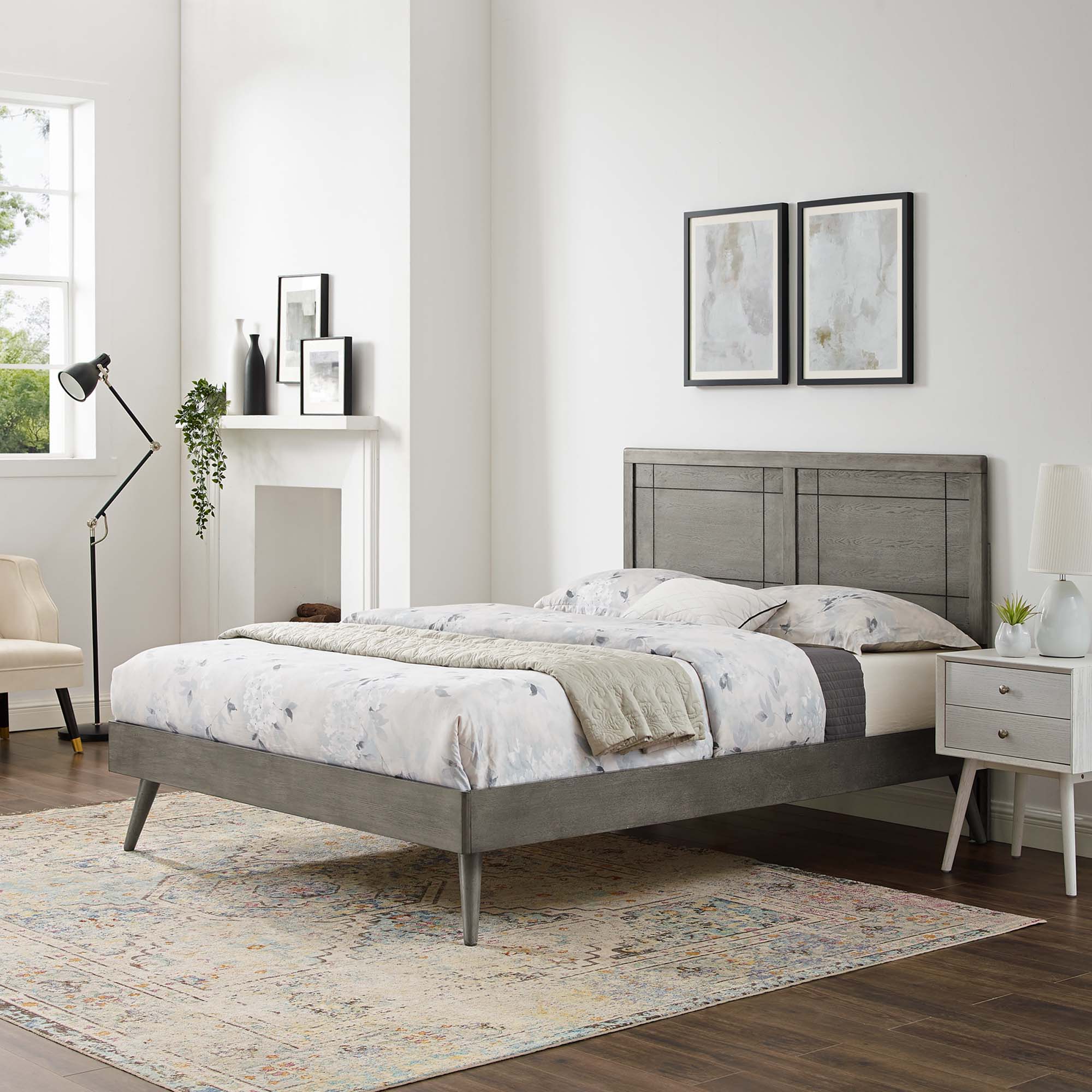 Marlee Wood Platform Bed With Splayed Legs by Modway