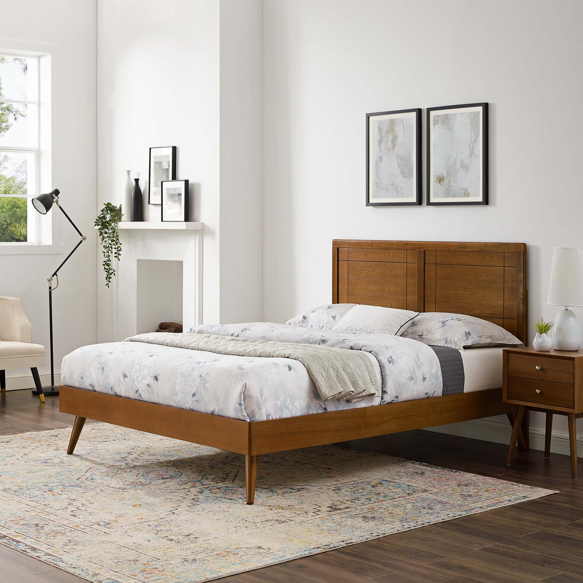 Marlee Wood Platform Bed With Splayed Legs by Modway