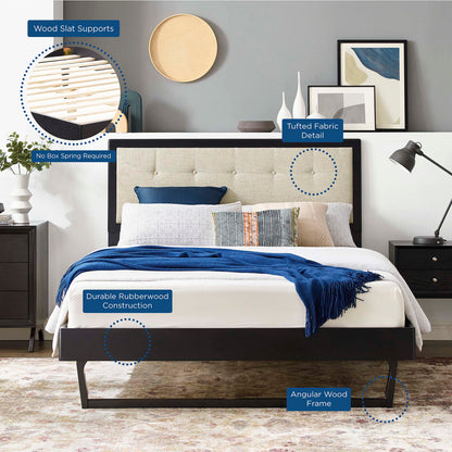 Willow Wood Platform Bed With Angular Frame by Modway