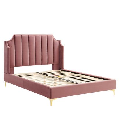 Daniella Performance Velvet Platform Bed By HouseBean