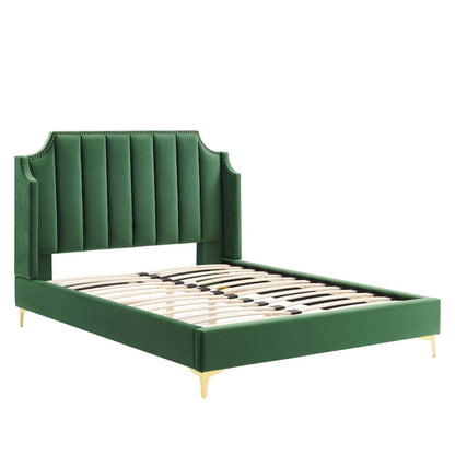 Daniella Performance Velvet Platform Bed By HouseBean