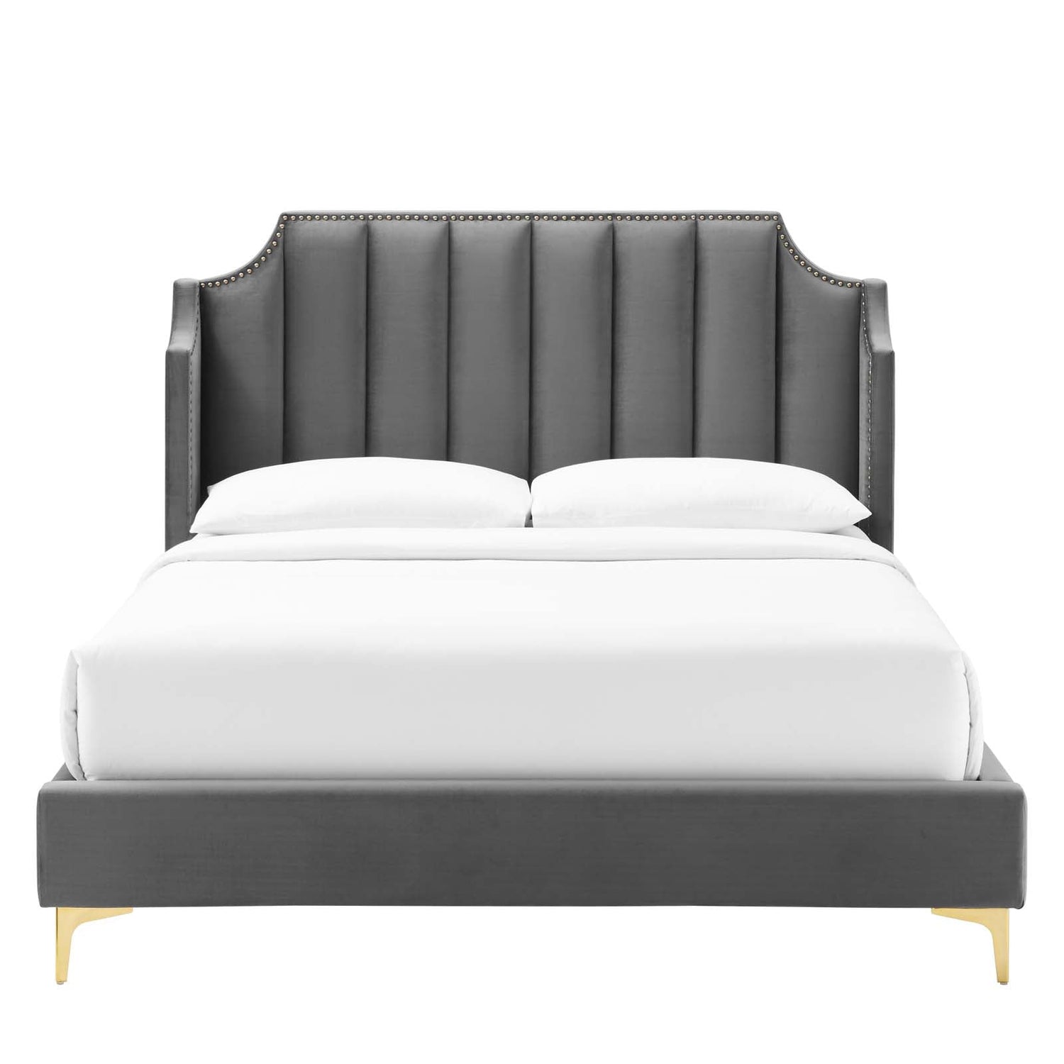 Daniella Performance Velvet Platform Bed By HouseBean