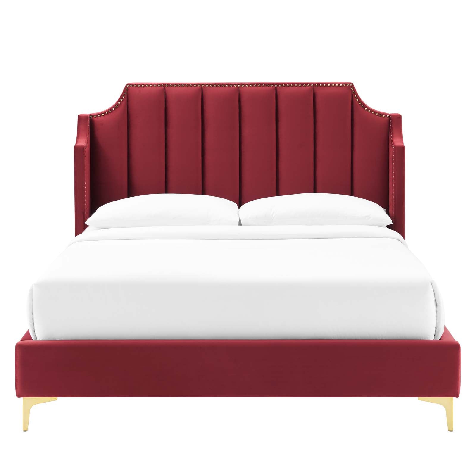 Daniella Performance Velvet Platform Bed By HouseBean