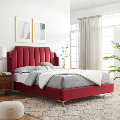 Daniella Performance Velvet Platform Bed By HouseBean