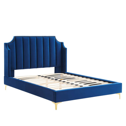 Daniella Performance Velvet Platform Bed By HouseBean