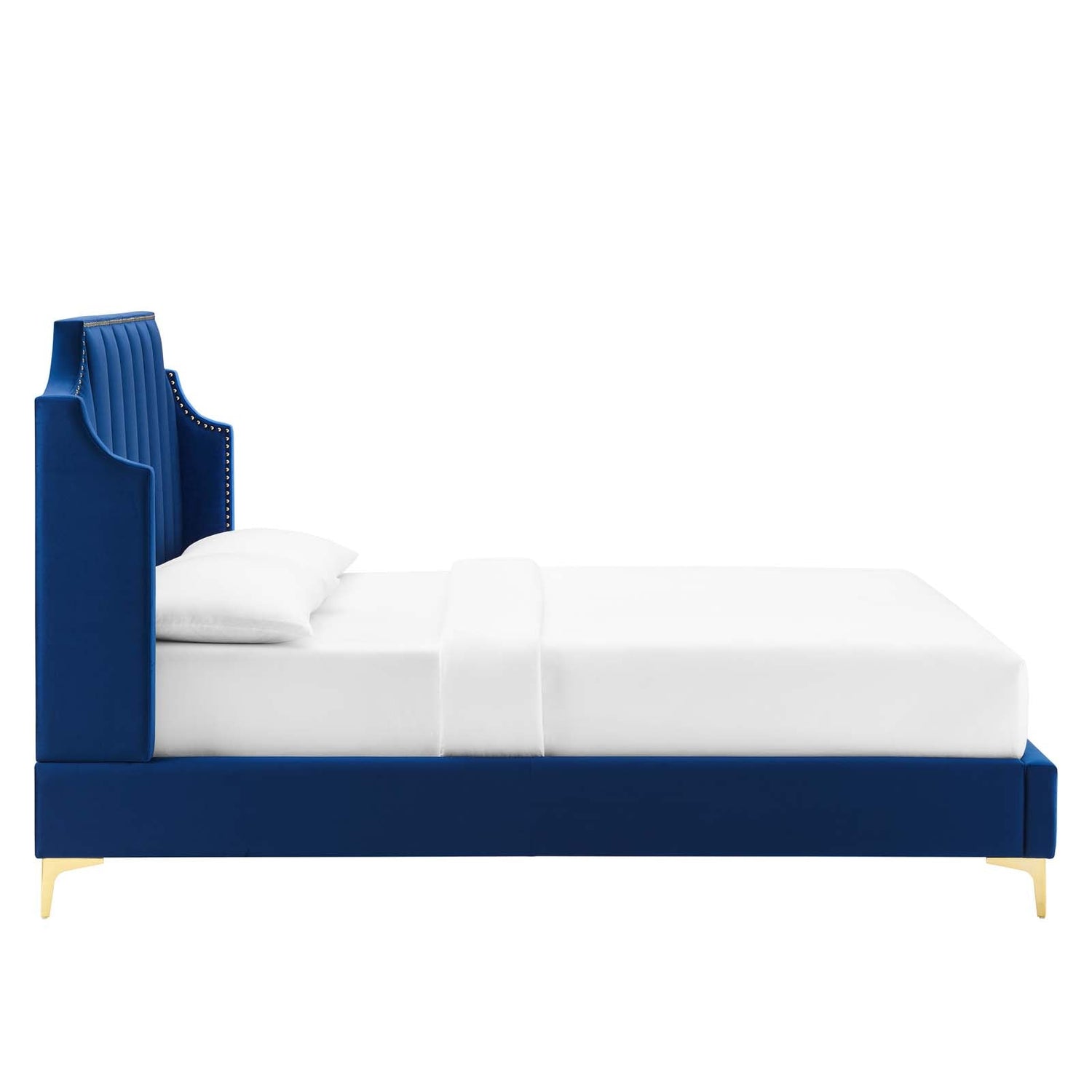 Daniella Performance Velvet Platform Bed By HouseBean