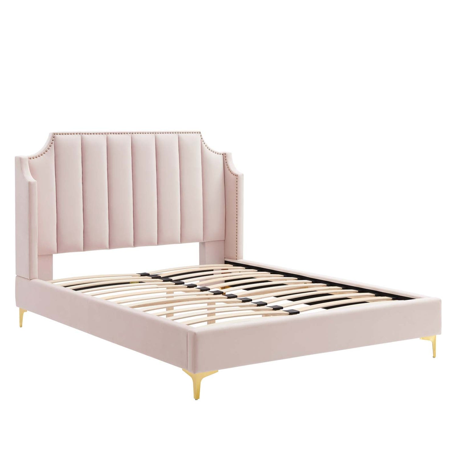 Daniella Performance Velvet Platform Bed By HouseBean