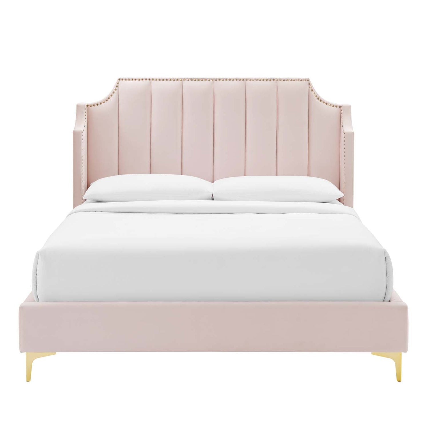 Daniella Performance Velvet Platform Bed By HouseBean