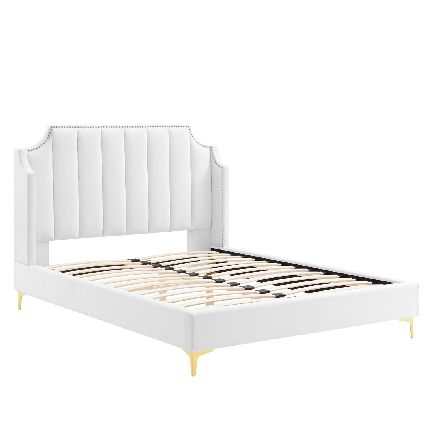 Daniella Performance Velvet Platform Bed By HouseBean