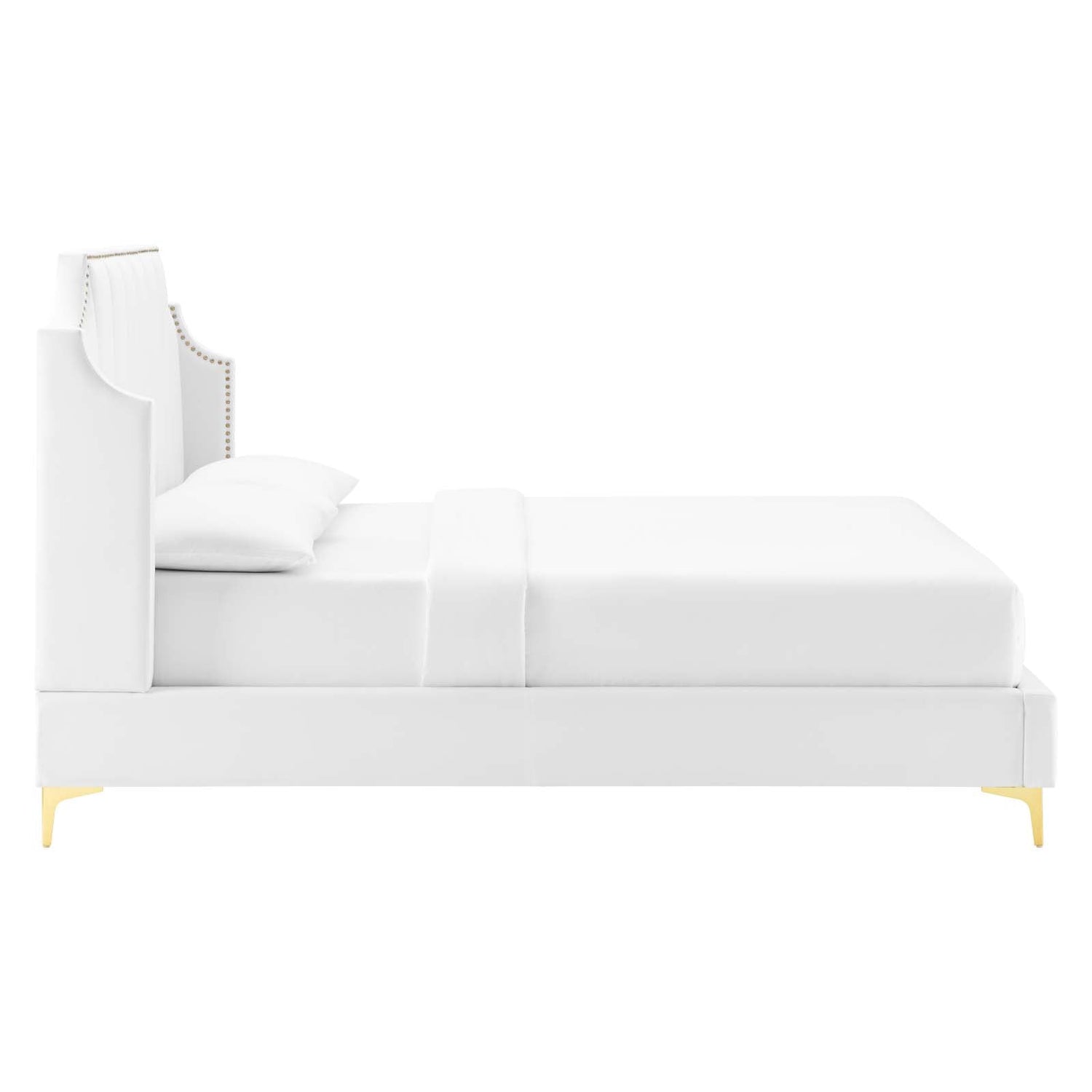 Daniella Performance Velvet Platform Bed By HouseBean